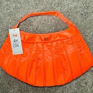NWT- LUG “Pumpkin” Tote Bag in Coral/Orange